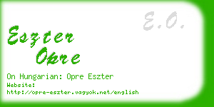 eszter opre business card